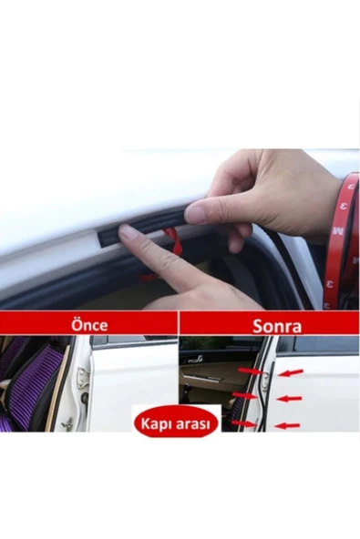 Contacall Toz Fitili 5 Metre Oto Kapı-kaput-bagaj-su-ses Toz Yalıtım Fitili - 4