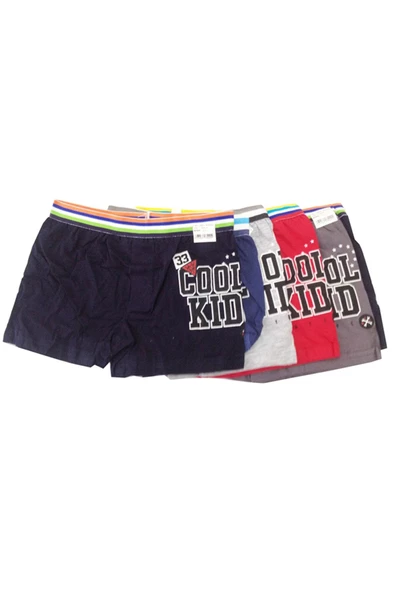 Koza Erkek Çocuk Renkli Desenli Baskılı Boxer Külot 10 lu Paket - 5