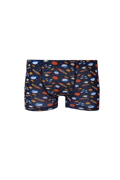 6lı Erkek Çocuk Renkli Desenli Baskılı Boxer Külot - 7