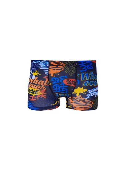 6lı Erkek Çocuk Renkli Desenli Baskılı Boxer Külot - 8
