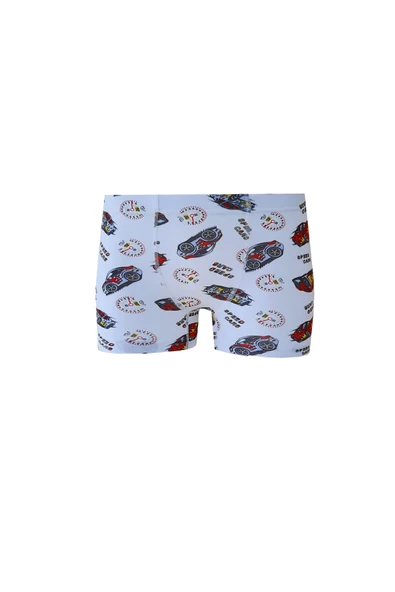 12li Erkek Çocuk Renkli Desenli Baskılı Boxer Külot - 6