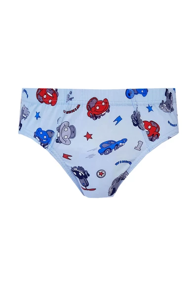 Tutku İç Giyim Erkek Çocuk Renkli Empirme Slip Külot 6 lı Paket - 8