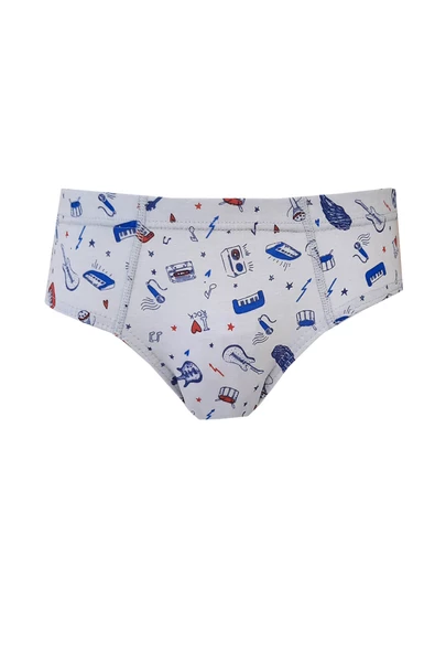 Tutku İç Giyim Erkek Çocuk Renkli Empirme Slip Külot 6 lı Paket - 9
