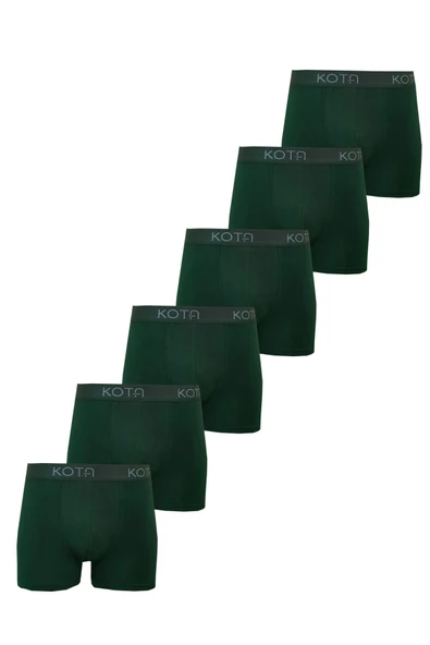 Kota 6lı Erkek Likralı Boxer Pamuklu Esnek Rahat Renkli Paçalı - 8