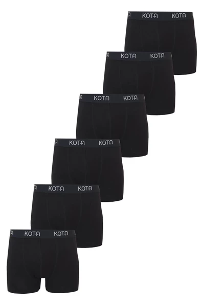 Kota 6lı Erkek Likralı Boxer Pamuklu Esnek Rahat Renkli Paçalı - 2