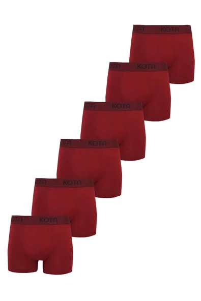 Kota 6lı Erkek Likralı Boxer Pamuklu Esnek Rahat Renkli Paçalı - 7