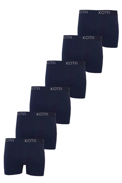 Kota 6lı Erkek Likralı Boxer Pamuklu Esnek Rahat Renkli Paçalı - 6