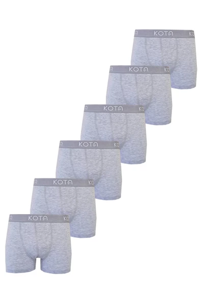 Kota 6lı Erkek Likralı Boxer Pamuklu Esnek Rahat Renkli Paçalı - 3