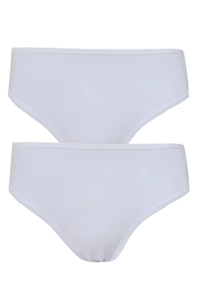 2li Kadın Orta Yüksek Bel Bikini İnce Lastik Pamuklu Ekonomik - 2