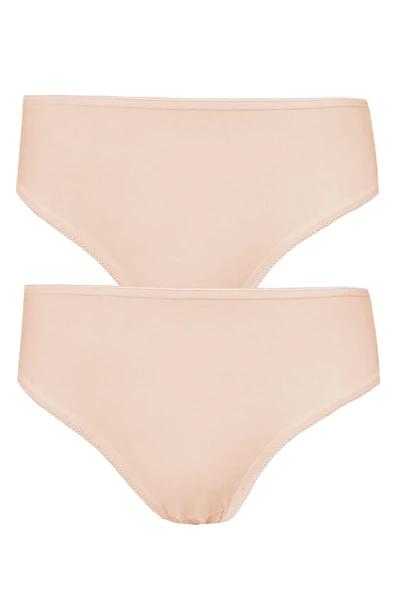 2li Kadın Orta Yüksek Bel Bikini İnce Lastik Pamuklu Ekonomik - 5