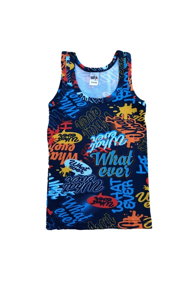 Kota 6lı Erkek Çocuk Pamuklu Askılı Desenli Atlet Fanila - 8