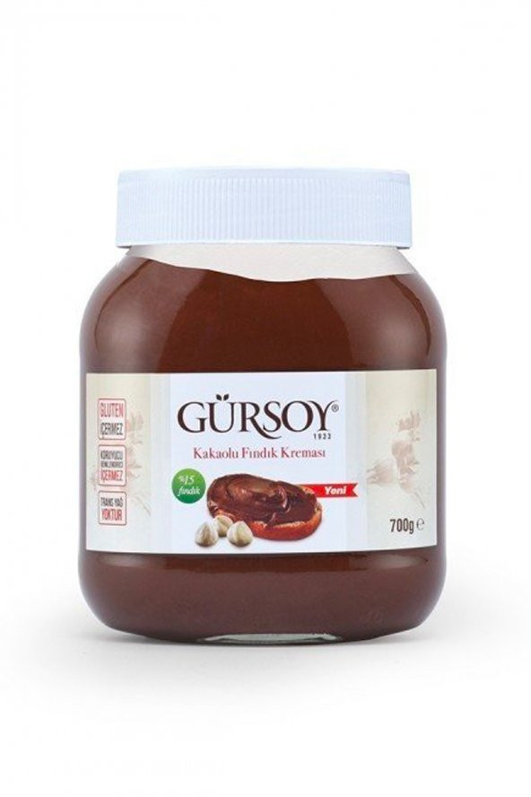 GURSOY 700GR KAKAOLU FINDIK KREMASI CAM