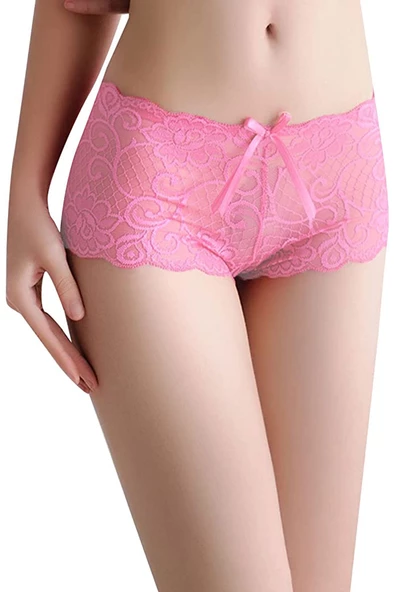 Kadın Dantel Boxer Esnek Rahat Estetik - 7