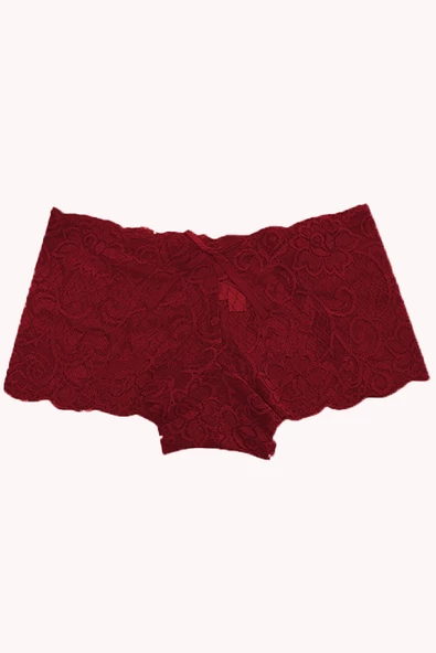 Kadın Dantel Boxer Esnek Rahat Estetik - 12