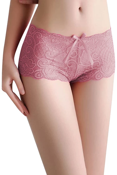 Kadın Dantel Boxer Esnek Rahat Estetik - 3