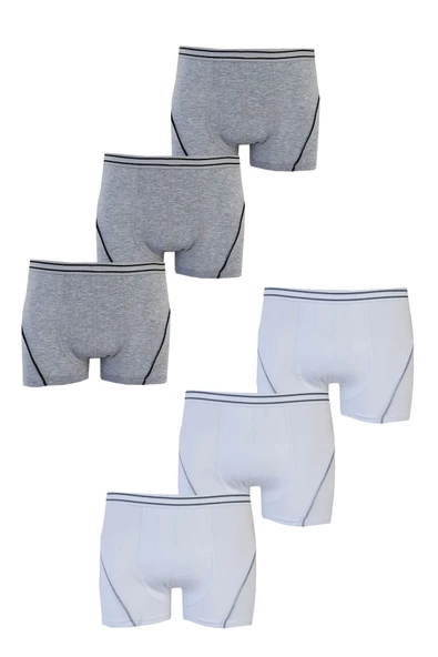 Tutku İç Giyim 6lı Erkek Çocuk Likralı Pamuklu Boxer İç Çamaşır - 4