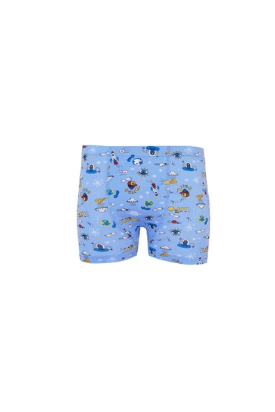 Tutku 12li Erkek Çocuk Renkli Boxer Desenli Baskılı Pamuklu Rahat - 7