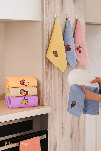 6 Parça Mutfak Kurulama Bezi 30 X 50 Cm Fruit - 2