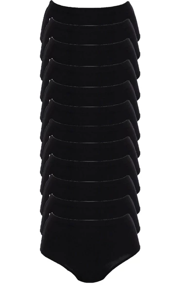 Tutku İç Giyim Kadın Yüksek Bel Bato Külot 12li Paket Rahat Form - 10