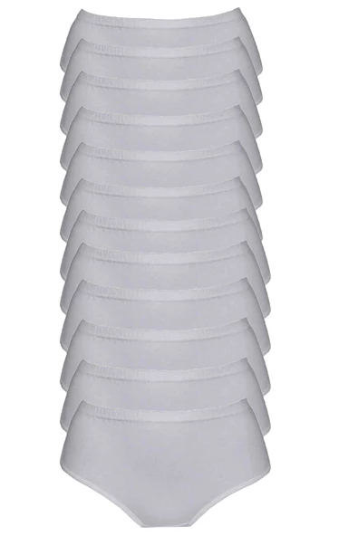 Tutku İç Giyim Kadın Yüksek Bel Bato Külot 12li Paket Rahat Form - 4