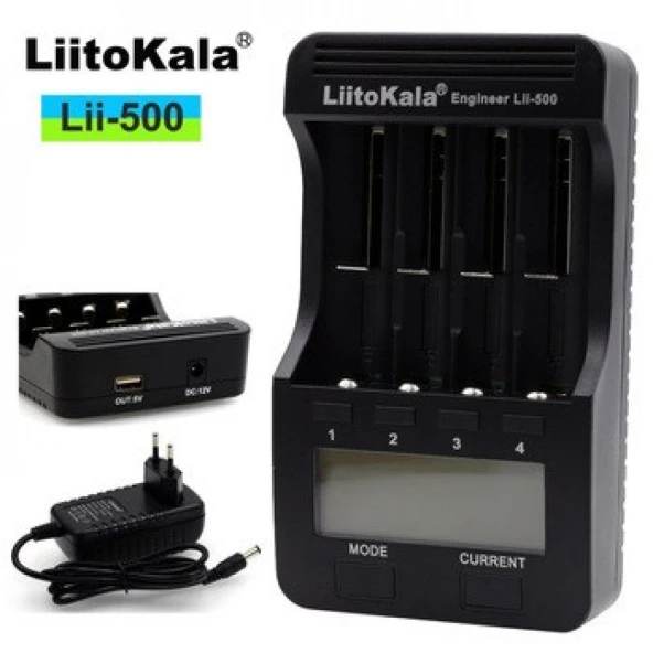 LiitoKala Lii-500 Akıllı Şarj Cihazı