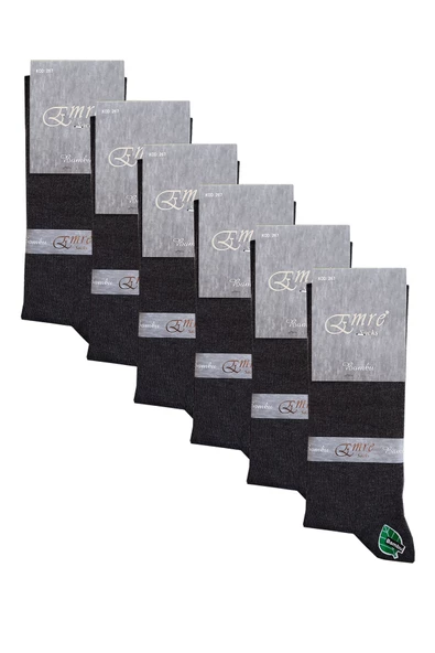 Erkek Bambu Dikişsiz Soket Çorap 6'lı Erkek Çorap Emre Kutulu - 3