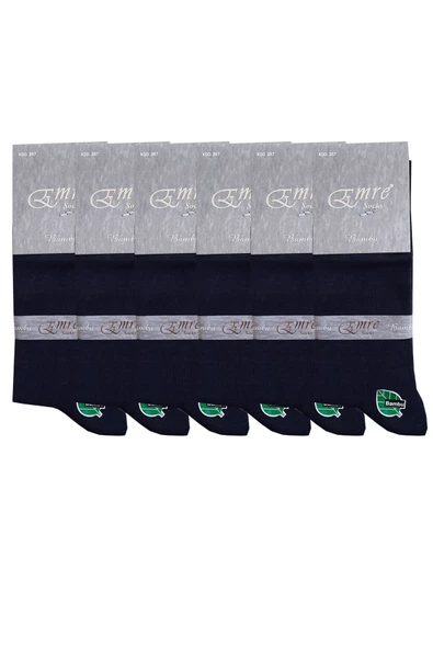 Erkek Bambu Dikişsiz Soket Çorap 6'lı Erkek Çorap Emre Kutulu - 4