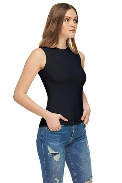Tutku Elit 2201 Sıfır Kol Likralı Elastan Bayan Atlet Body Fanila - 3