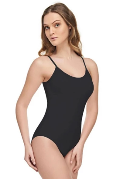 Tutku İç Giyim Elit Modal Kadın İp Askılı Çıtçıtlı Body Atlet - Resim 2