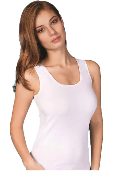 Berrak İç Giyim Likralı Kadın Geniş Askılı Atlet 6 lı Paket - 4