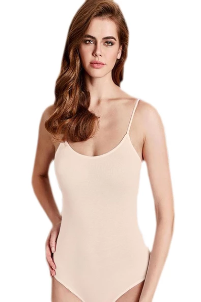 Berrak İç Giyim Likralı Kadın İp Askılı ÇıtÇıtlı Body 6 lı Paket - 2