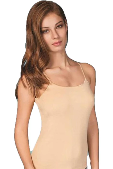 Berrak İç Giyim Likralı Kadın İp Askılı Penye Atlet 6 Lı Paket - Resim 9