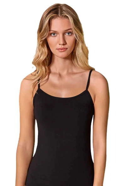 Berrak İç Giyim Likralı Kadın İp Askılı Penye Atlet 6 Lı Paket - Resim 5