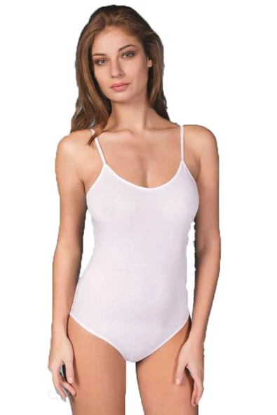 Berrak İç Giyim Likralı Kadın İp Askılı ÇıtÇıtlı Body 6 lı Paket - 3