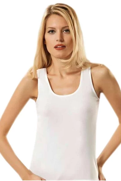 Tutku İç Giyim Kadın Ribana Geniş Askılı Atlet 6 Lı Paket - 3