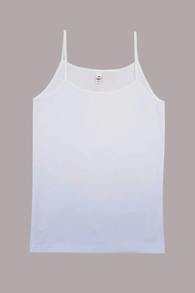 Tekkaplan İç Giyim İp Askılı Biyeli Kadın Pamuklu Atlet Fanila - 3