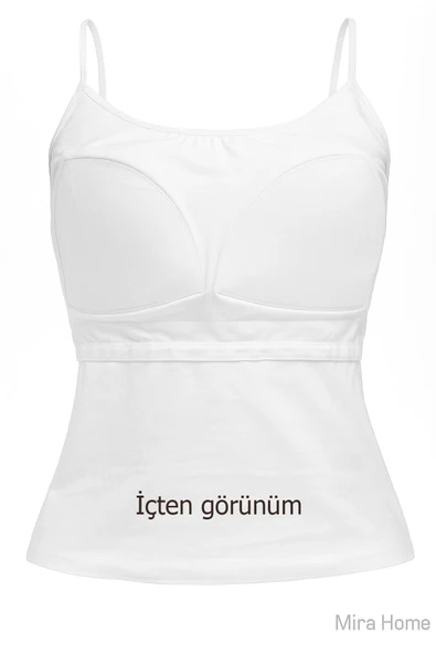 Kota 6349 Kadın İp Askılı Pedli Atlet Süngerli Pamuklu İç Çamaşır - 7