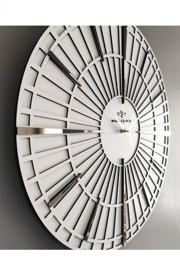 aSSe Tasarım Dekoratif Duvar Saati 50x50cm Sessiz Mekanizma - Resim 2