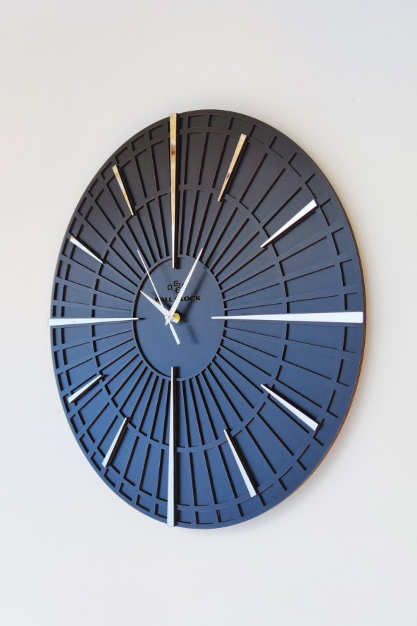 aSSe Tasarım Dekoratif Duvar Saati 50x50cm Sessiz Mekanizma - 5