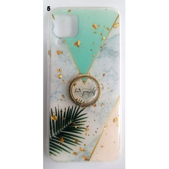 Samsung Galaxy A51 Yüzüklü Simli Lüks Kılıf - 5