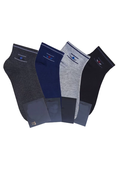 4lü Erkek Pamuklu Kısa Spor Çorap Kaliteli - 2