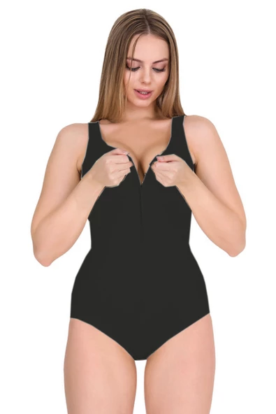 Kadın Geniş Askılı Agraflı Korse Kancalı Şekillendirici 1 Beden - 3