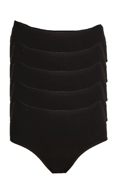 5li Kadın Büyük Beden Yüksek Bel Külot Pamuklu Battal İnce Lastik - 5