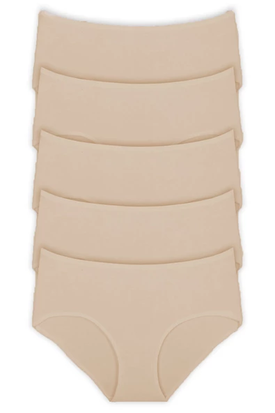 5li Kadın Yüksek Bel Külot Elastan Pamuklu İnce Lastik Kaliteli - 6