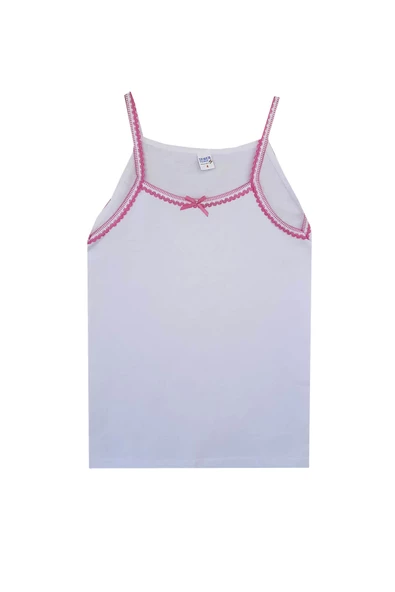 Seher Yıldızı İp Askılı Kız Çocuk Penye Pamuklu Atlet 6 Lı Paket - 7