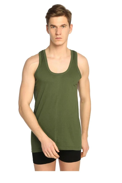 6 lı Seher Erkek Penye Askılı Renkli Pamuklu Atlet - 2