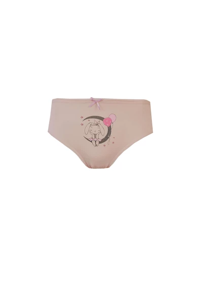 Tekkaplan 6lı Kız Çocuk Baskılı Renkli Külot Pamuklu Likralı Slip - Resim 9