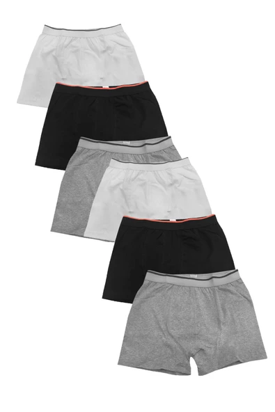 Sedef Yıldızı İç Giyim Erkek Likralı Pamuklu Boxer Don 6 lı Paket - 9