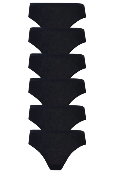 6lı Kadın Bikini Külot Pamuklu Renkli İç Çamaşırı Nefes Alan Doku - 8