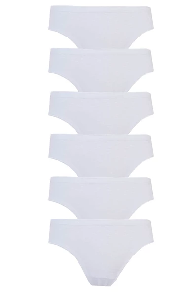 6lı Kadın Bikini Külot Pamuklu Renkli İç Çamaşırı Nefes Alan Doku - 2